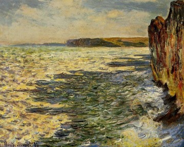  wave Oil Painting - Waves and Rocks at Pourville Claude Monet